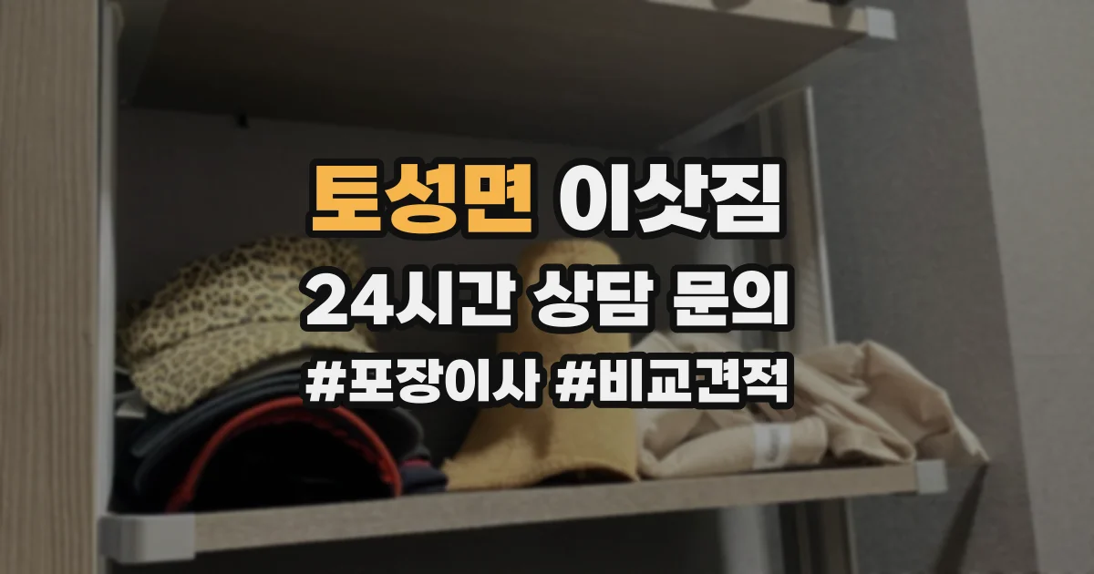 토성면 이삿짐