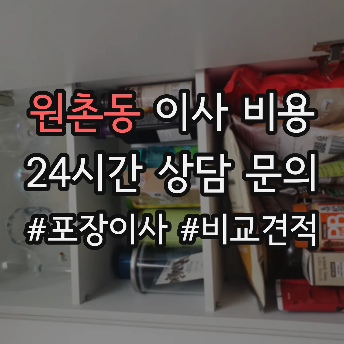 원촌동 이사 비용