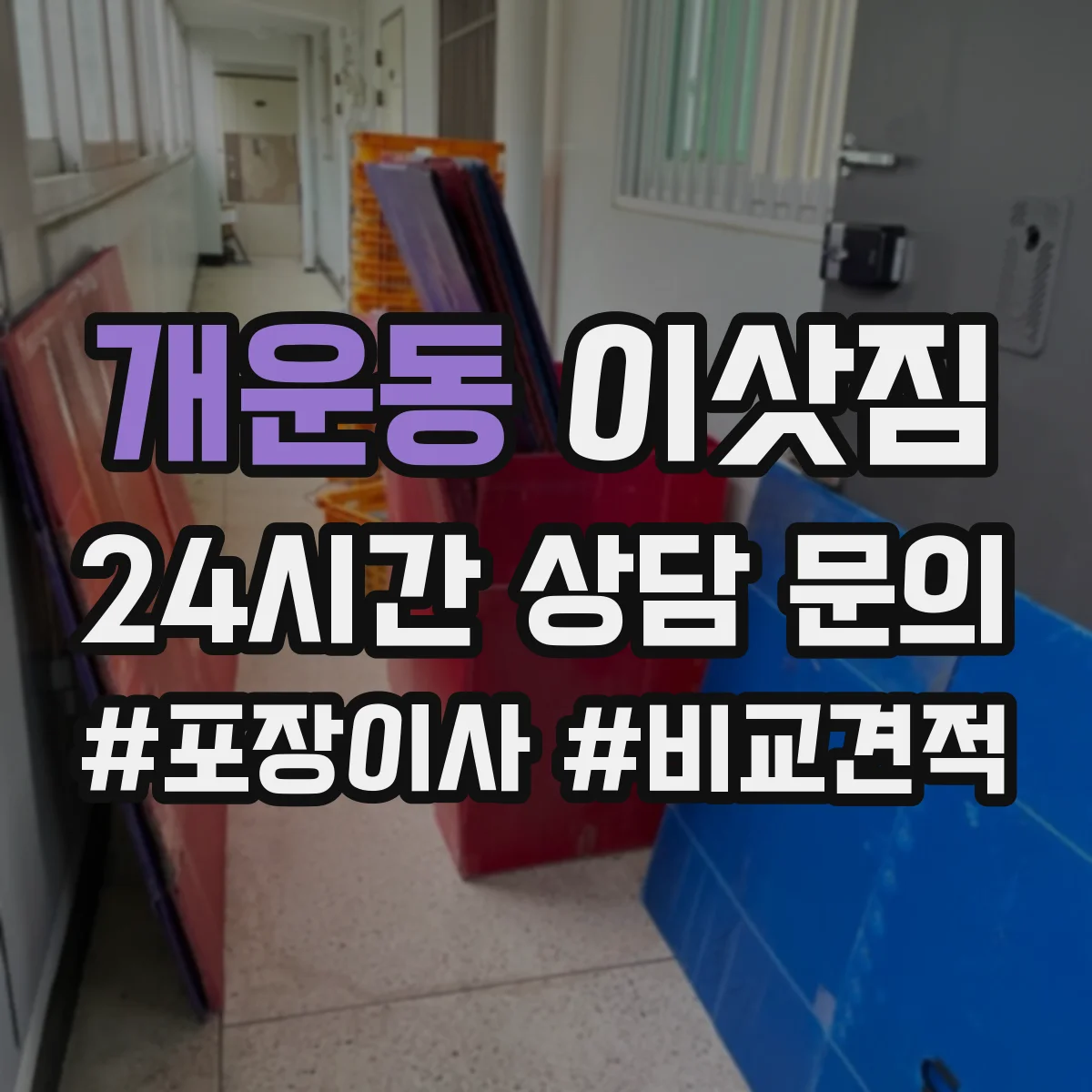 개운동 이삿짐