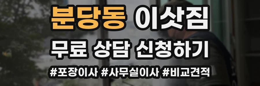 분당동 이삿짐