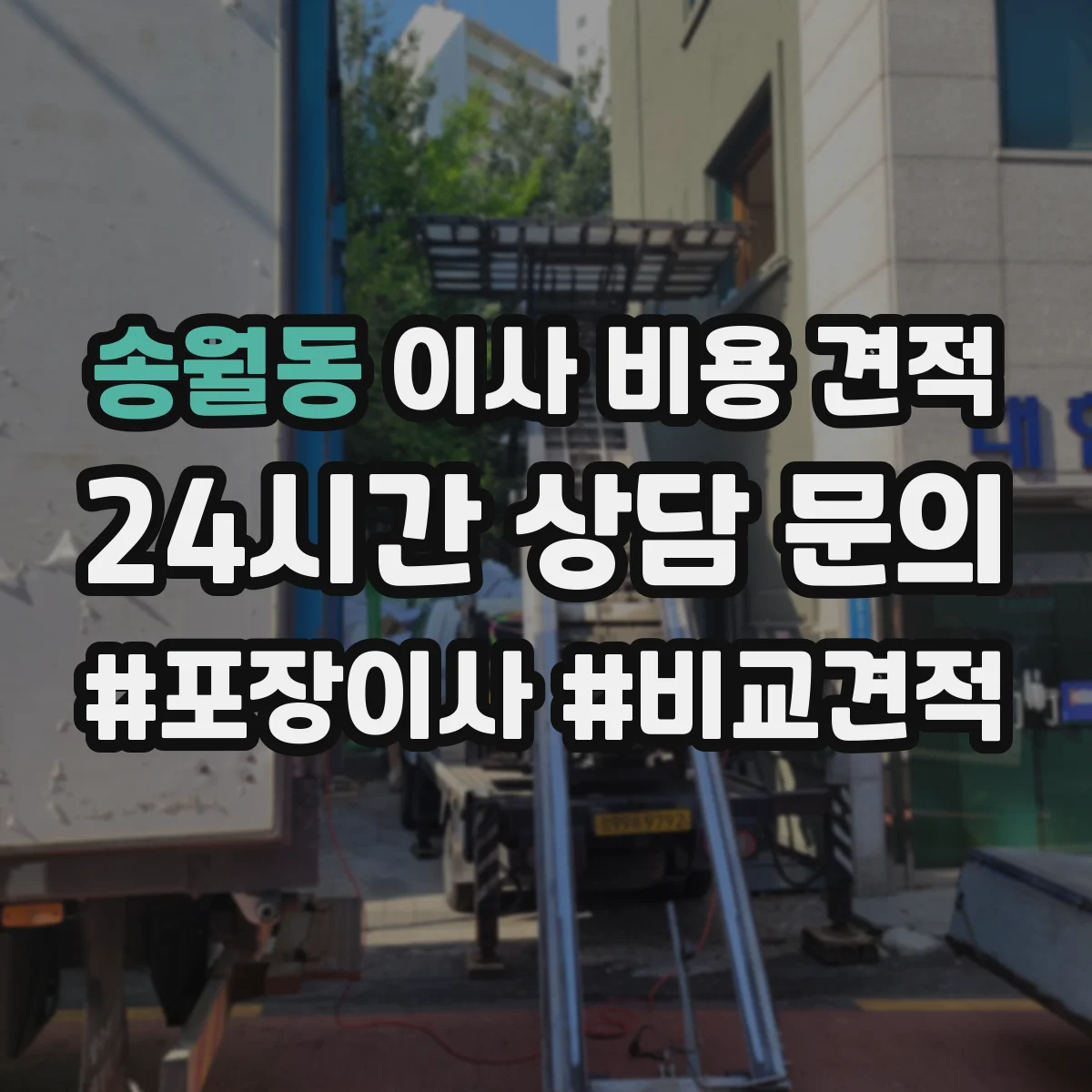 송월동 이사 비용 견적