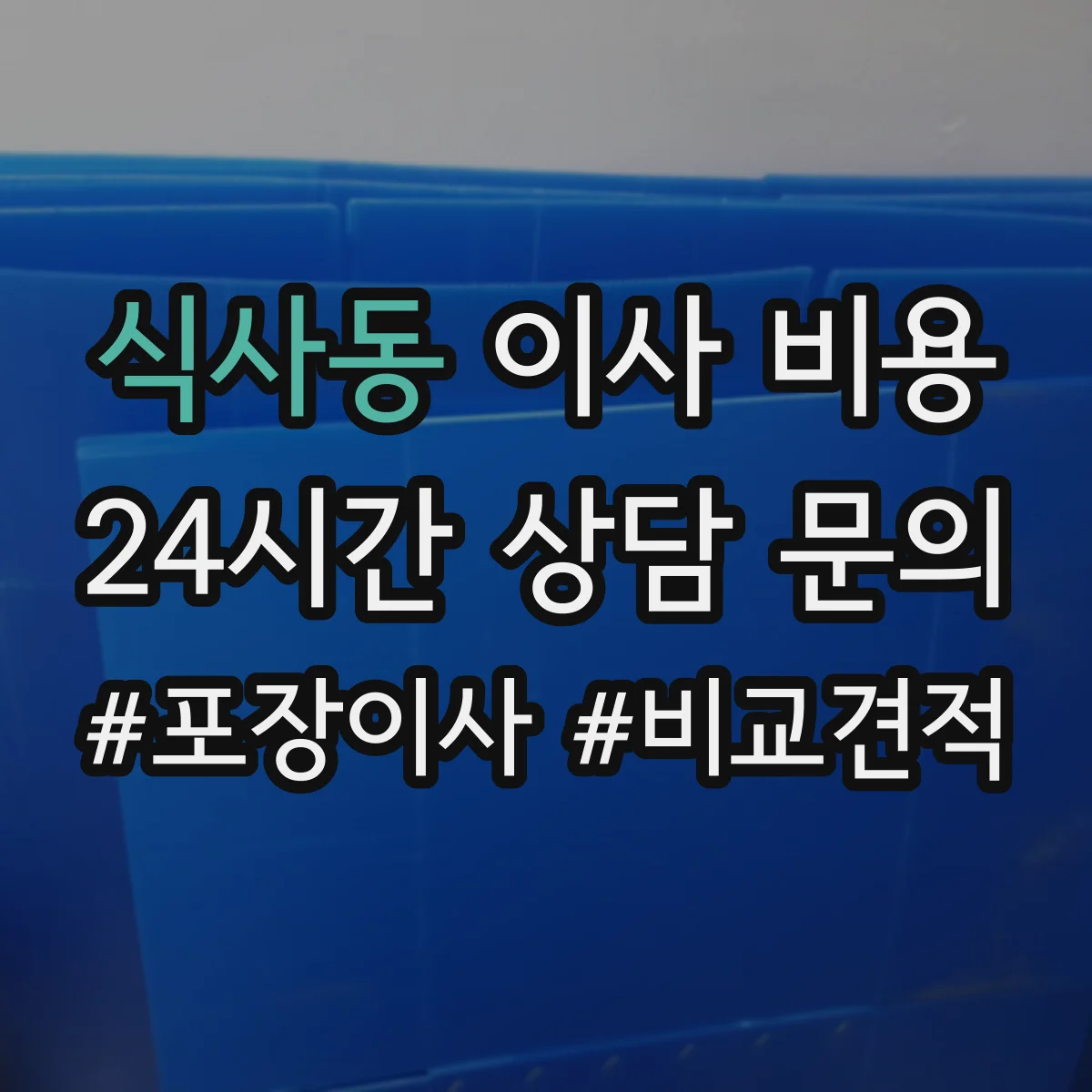 식사동 이사 비용