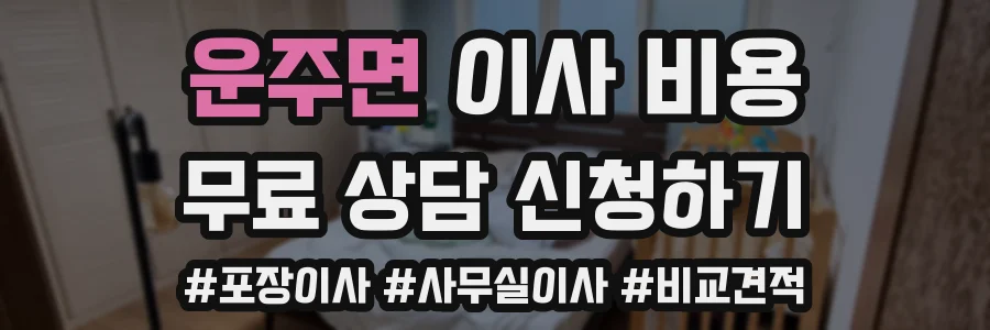 운주면 이사 비용