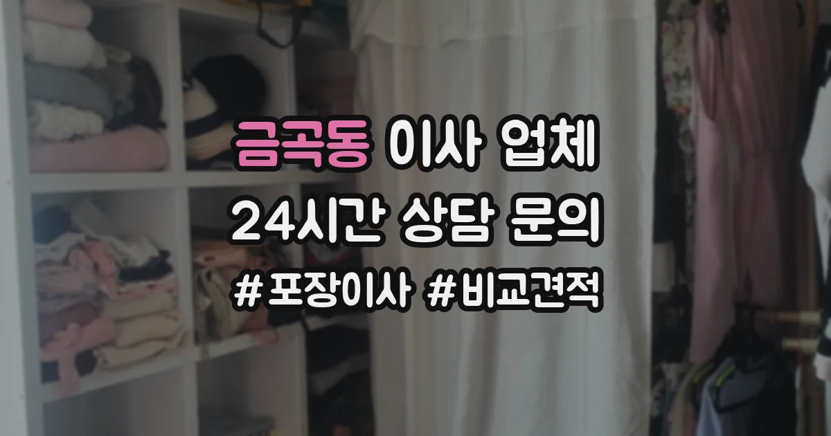금곡동 이사 업체