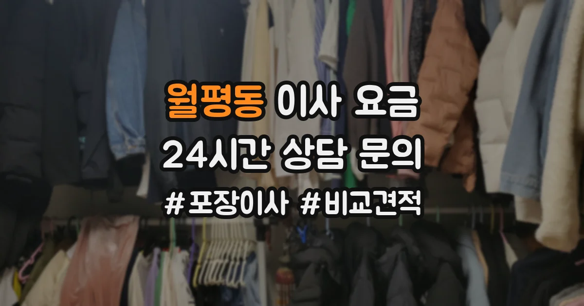 월평동 이사 요금