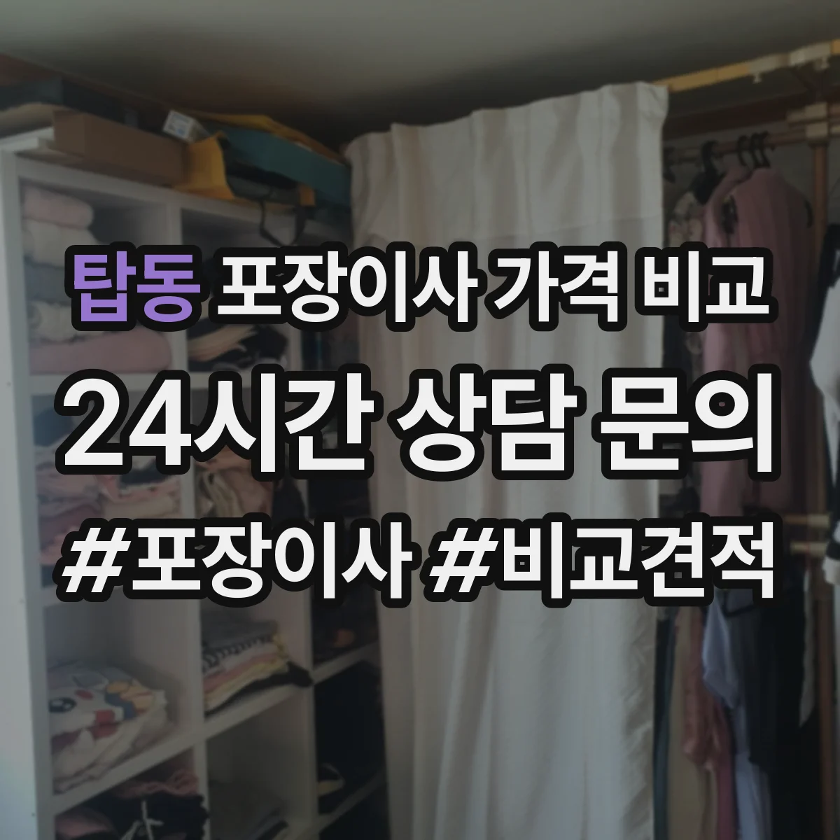 탑동 포장이사 가격 비교