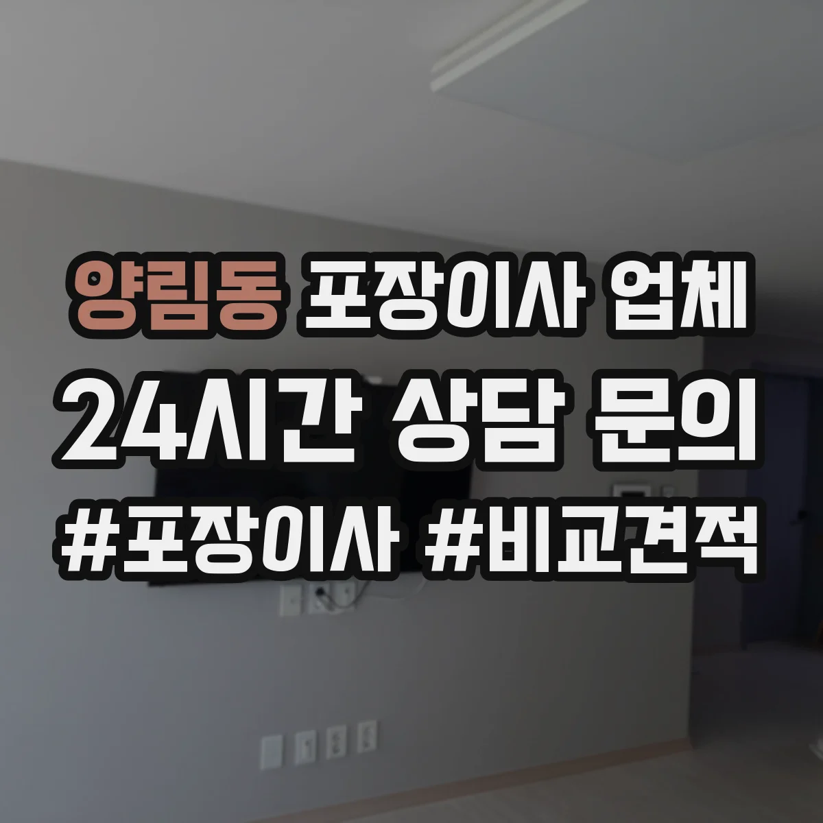 양림동 포장이사 업체