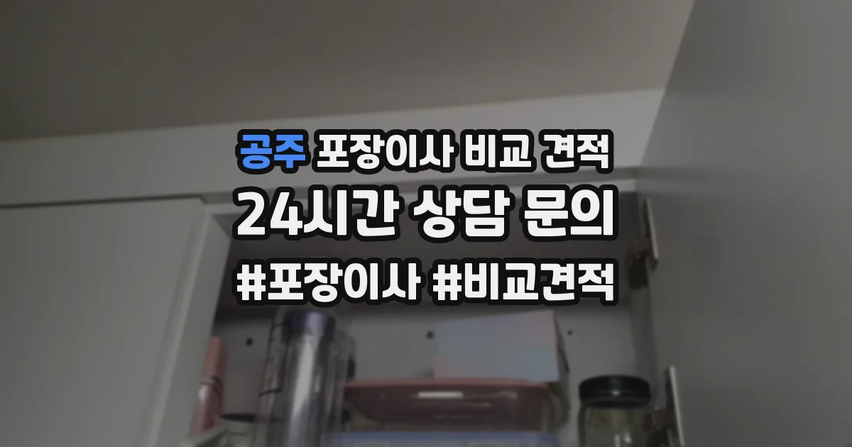 공주 포장이사 비교 견적