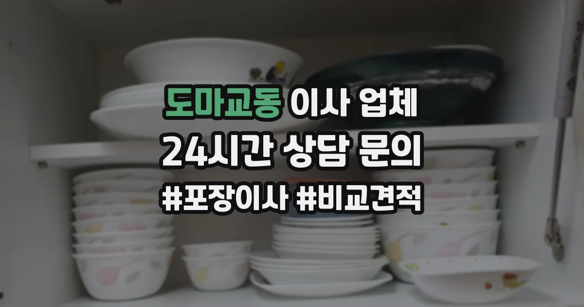 도마교동 이사 업체