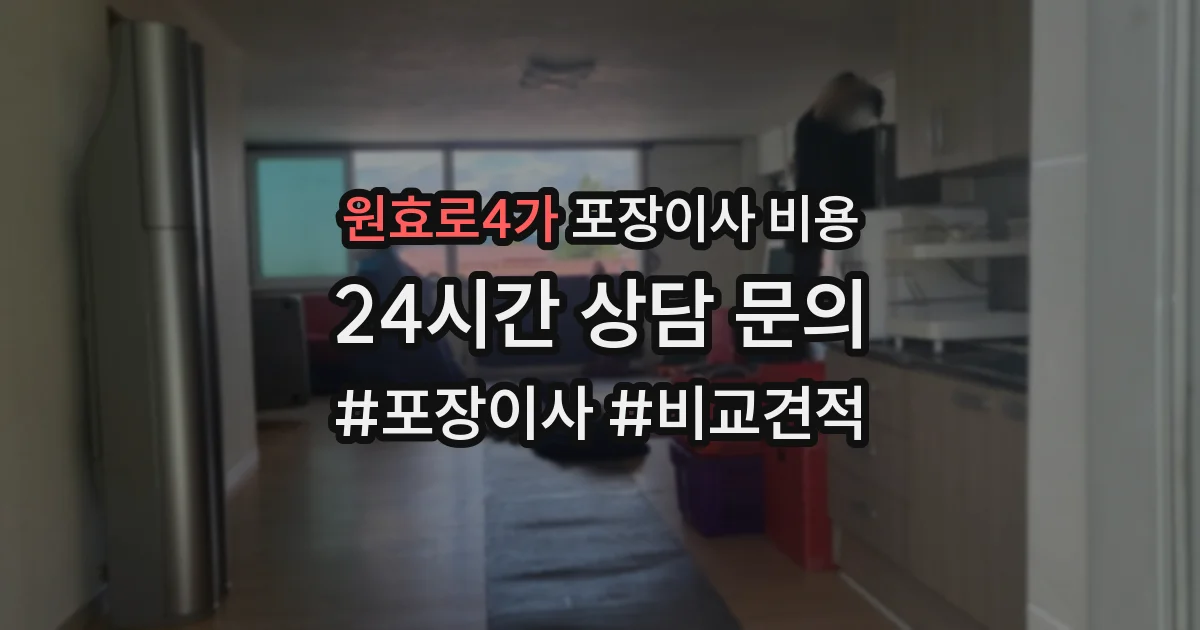 원효로4가 포장이사 비용