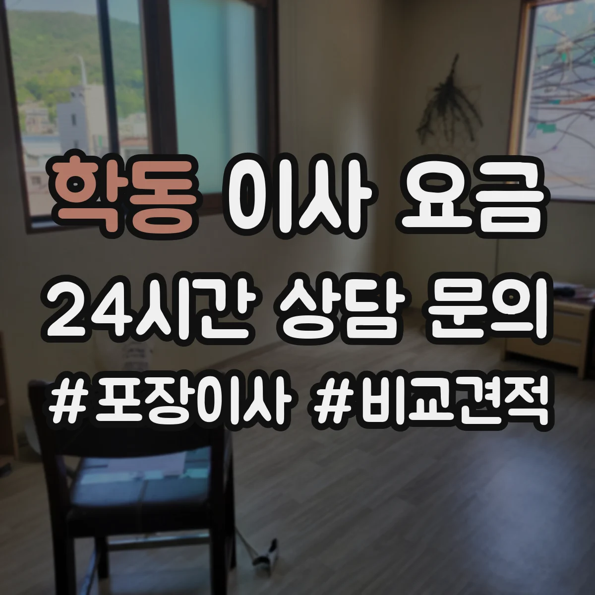 학동 이사 요금