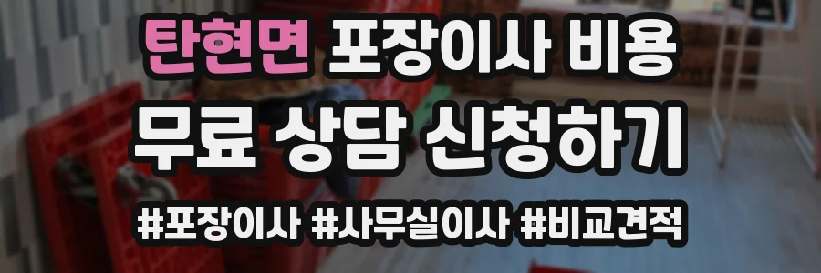 탄현면 포장이사 비용