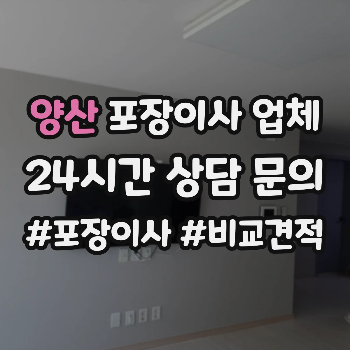 양산 포장이사 업체
