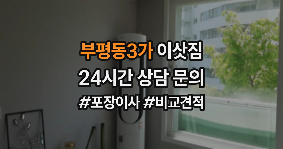 부평동3가 이삿짐