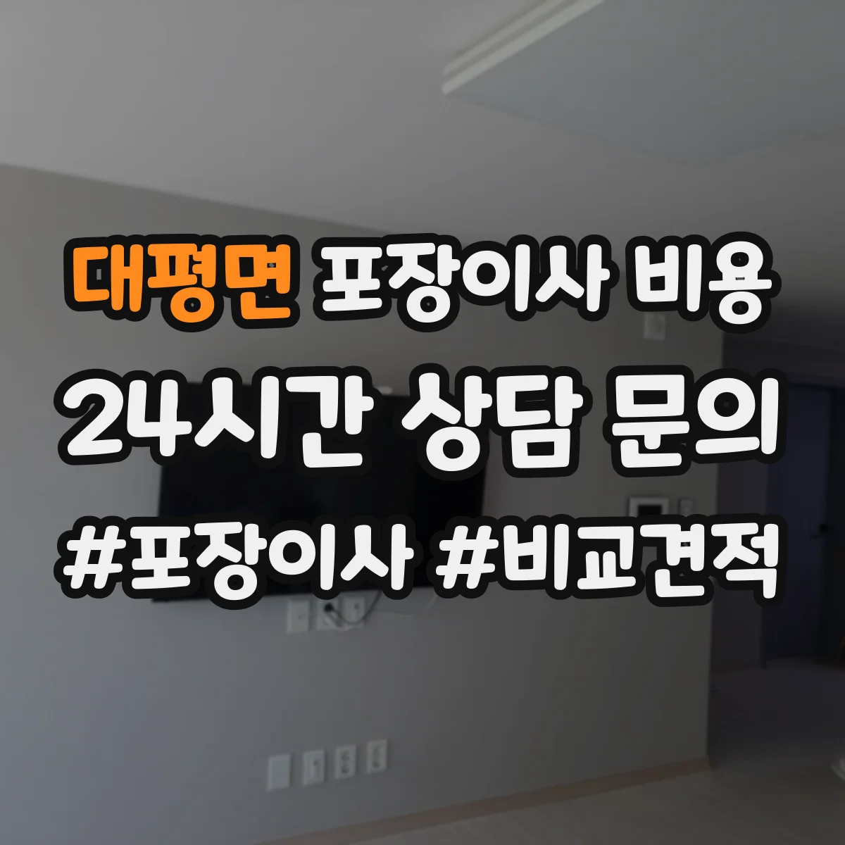 대평면 포장이사 비용