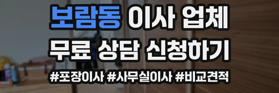보람동 이사 업체