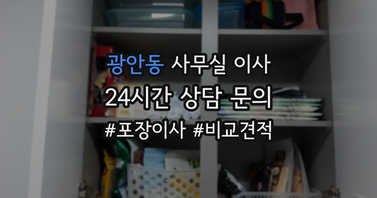 광안동 사무실 이사