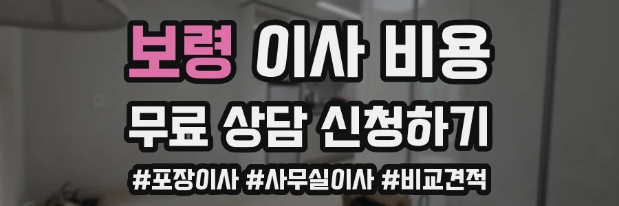 보령 이사 비용