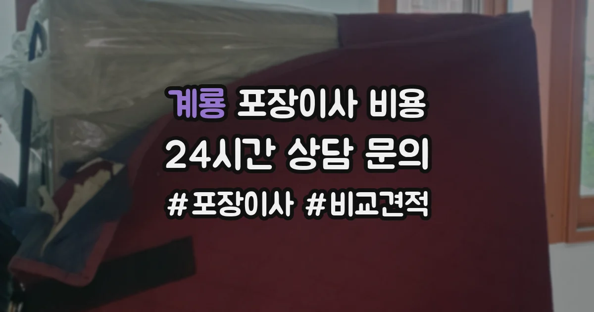 계룡 포장이사 비용