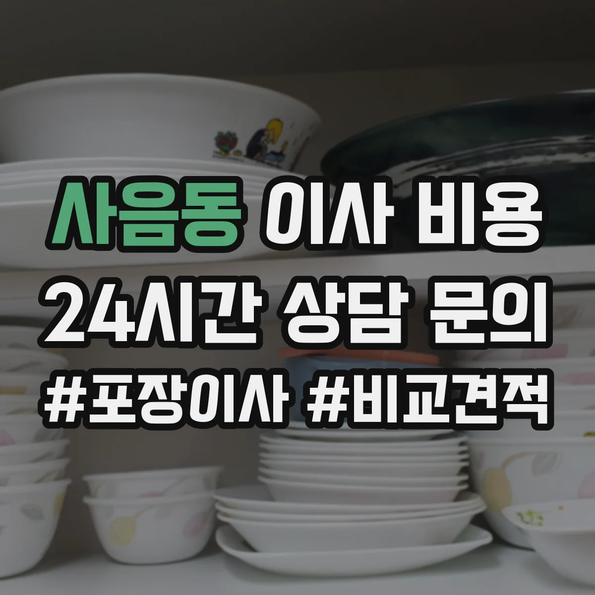사음동 이사 비용