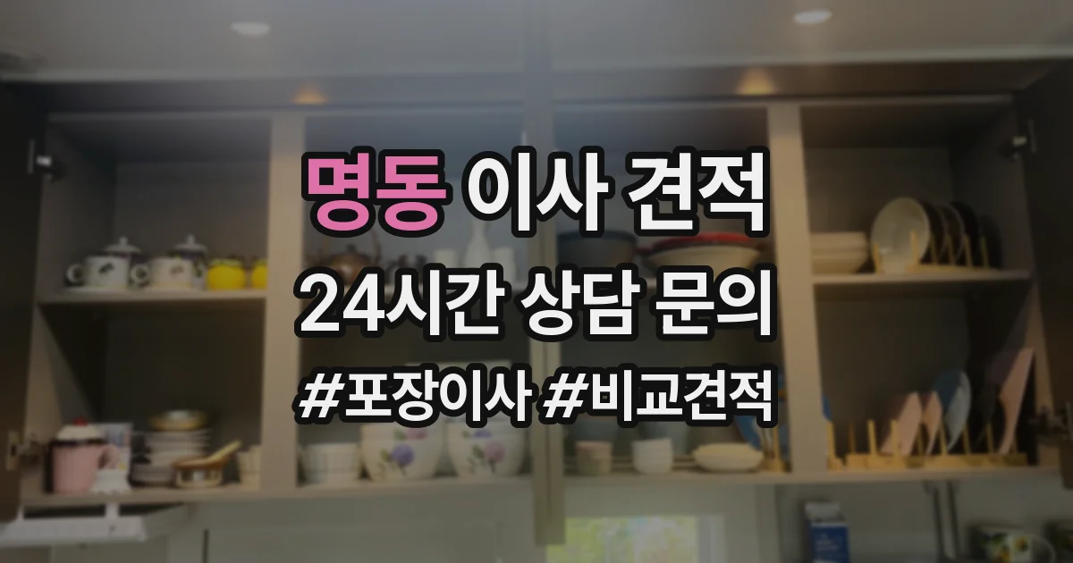 명동 이사 견적