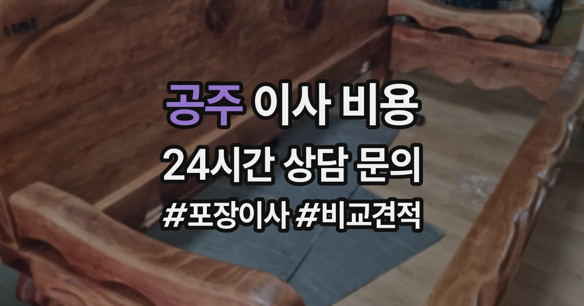 공주 이사 비용