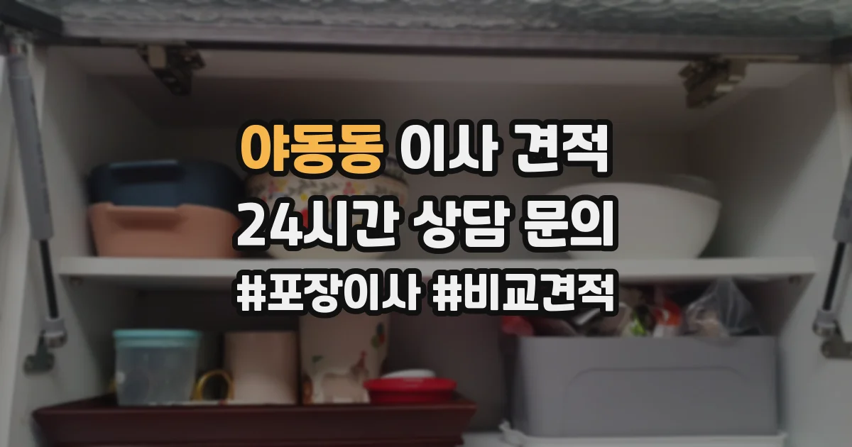 야동동 이사 견적