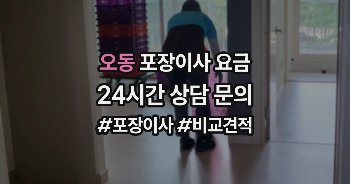 오동 포장이사 요금