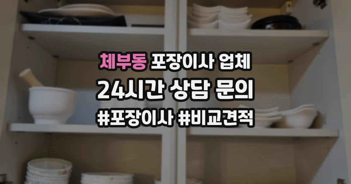 체부동 포장이사 업체