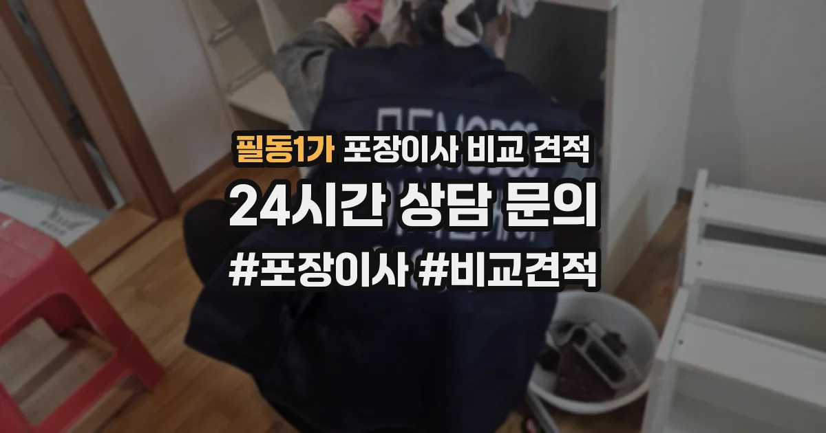 필동1가 포장이사 비교 견적