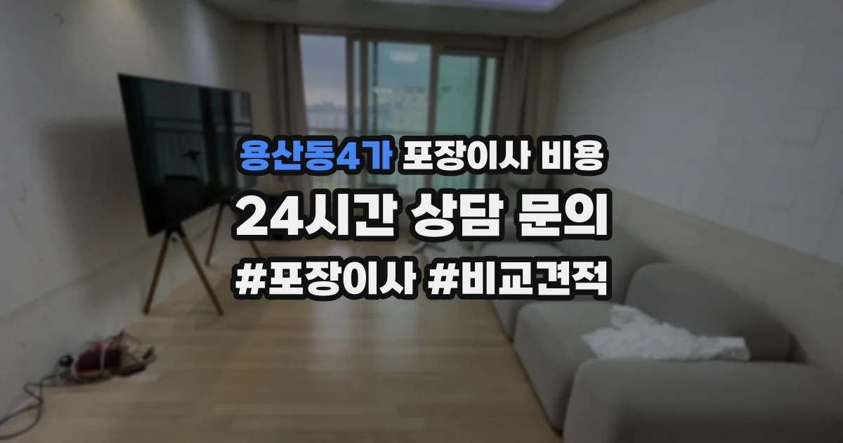 용산동4가 포장이사 비용