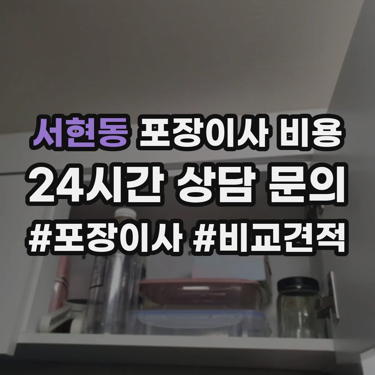서현동 포장이사 비용