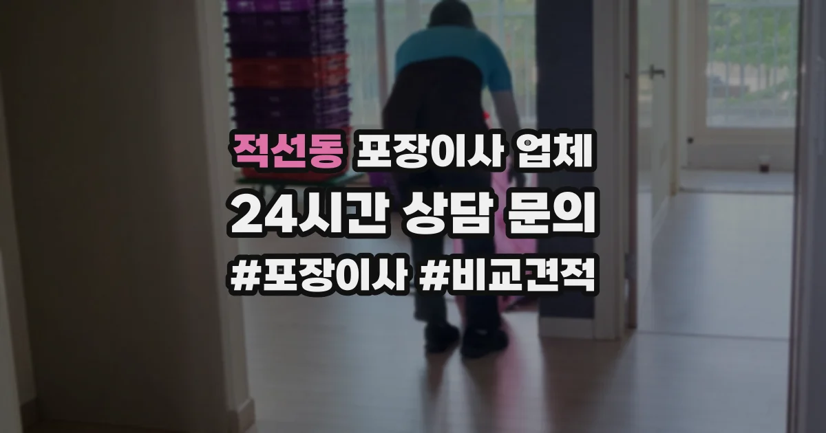 적선동 포장이사 업체
