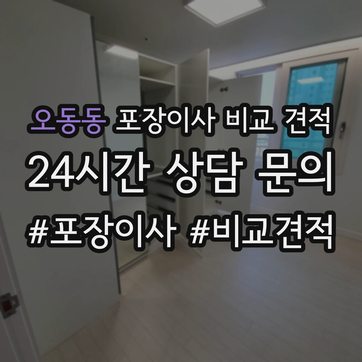 오동동 포장이사 비교 견적