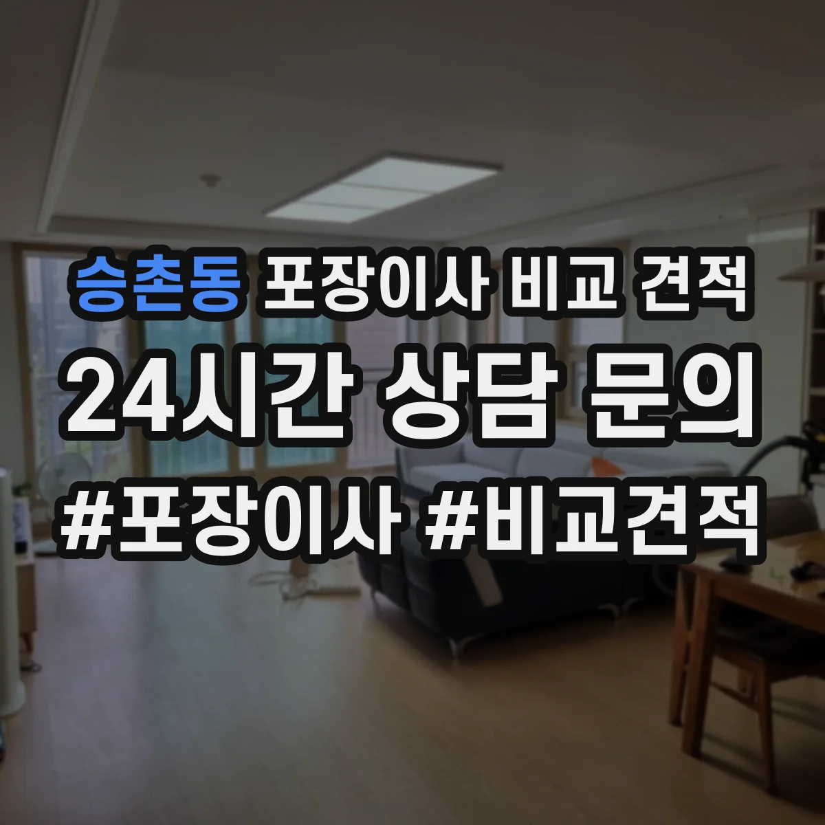 승촌동 포장이사 비교 견적