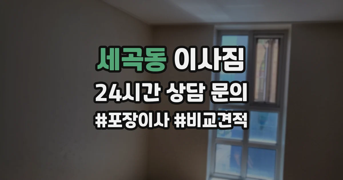세곡동 이사짐
