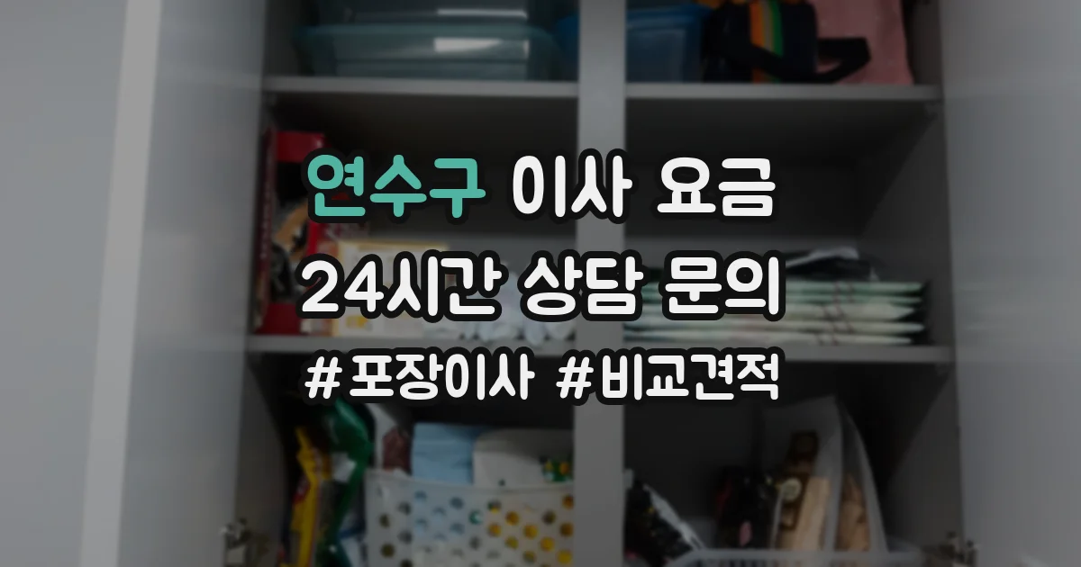 연수구 이사 요금