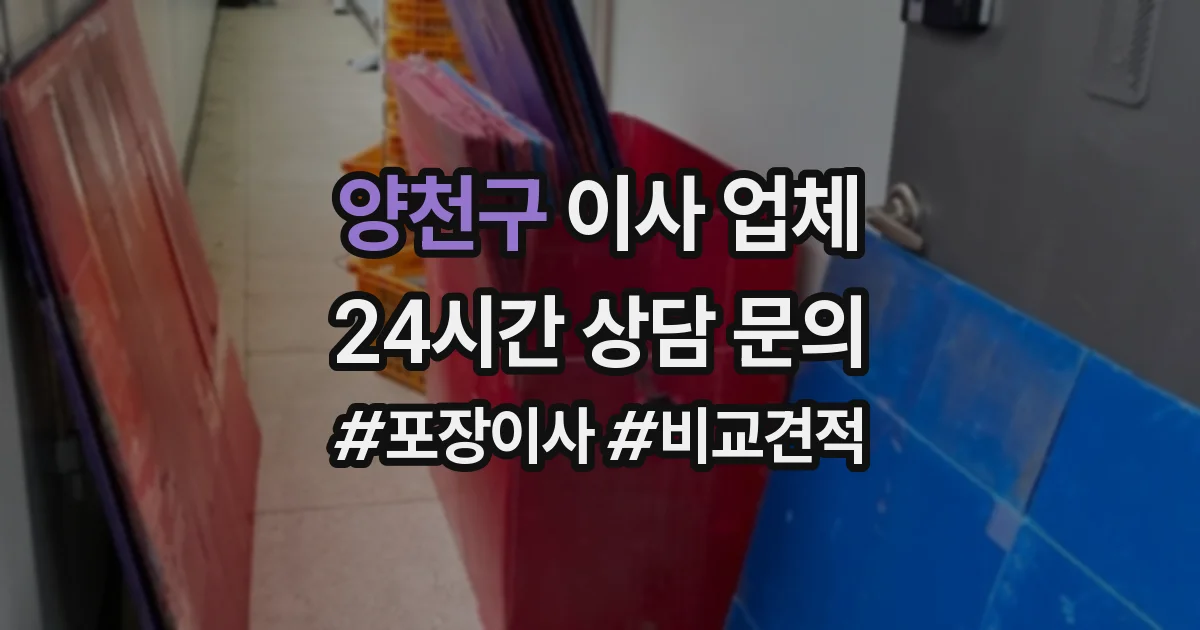 양천구 이사 업체