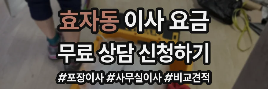 효자동 이사 요금