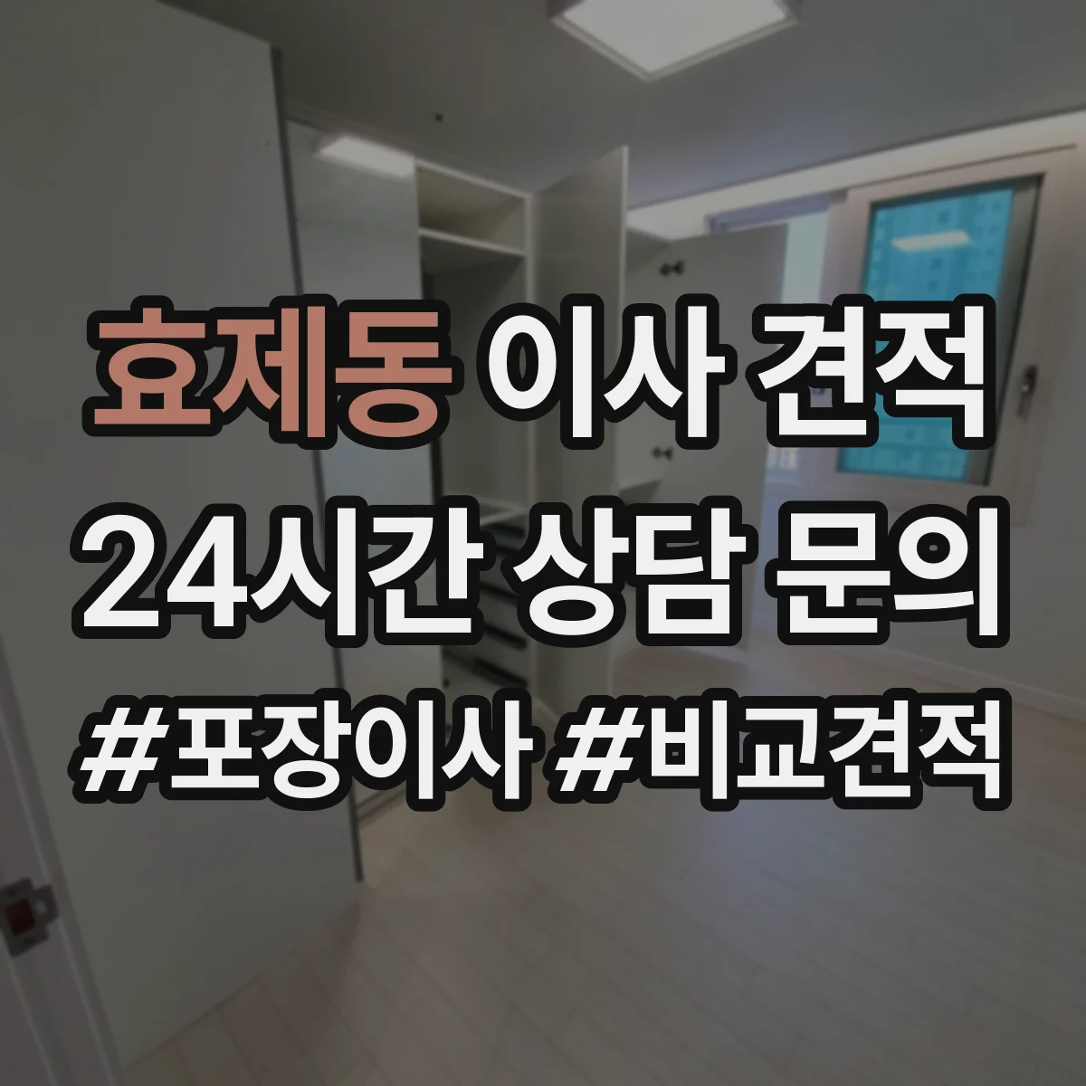 효제동 이사 견적