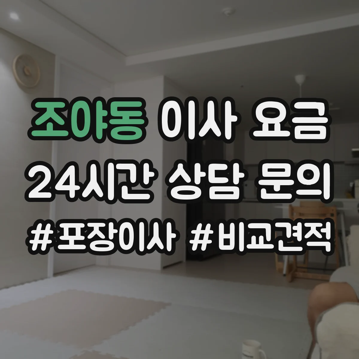 조야동 이사 요금