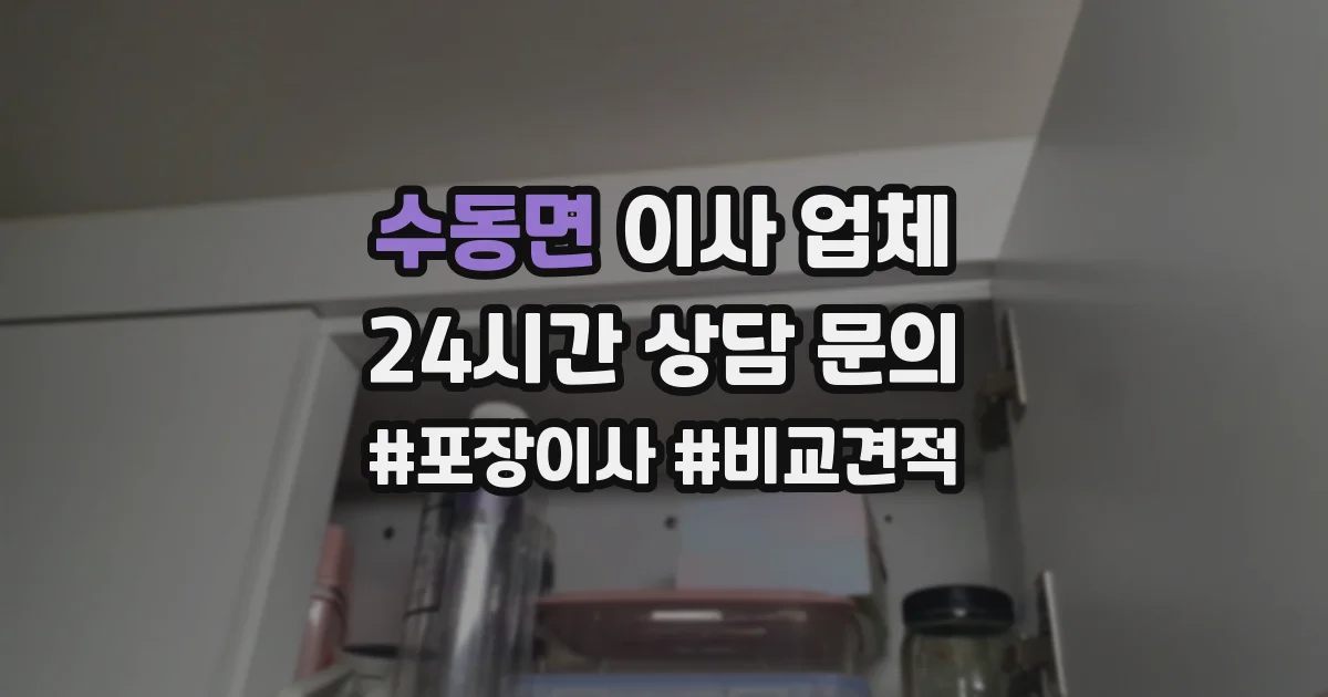 수동면 이사 업체
