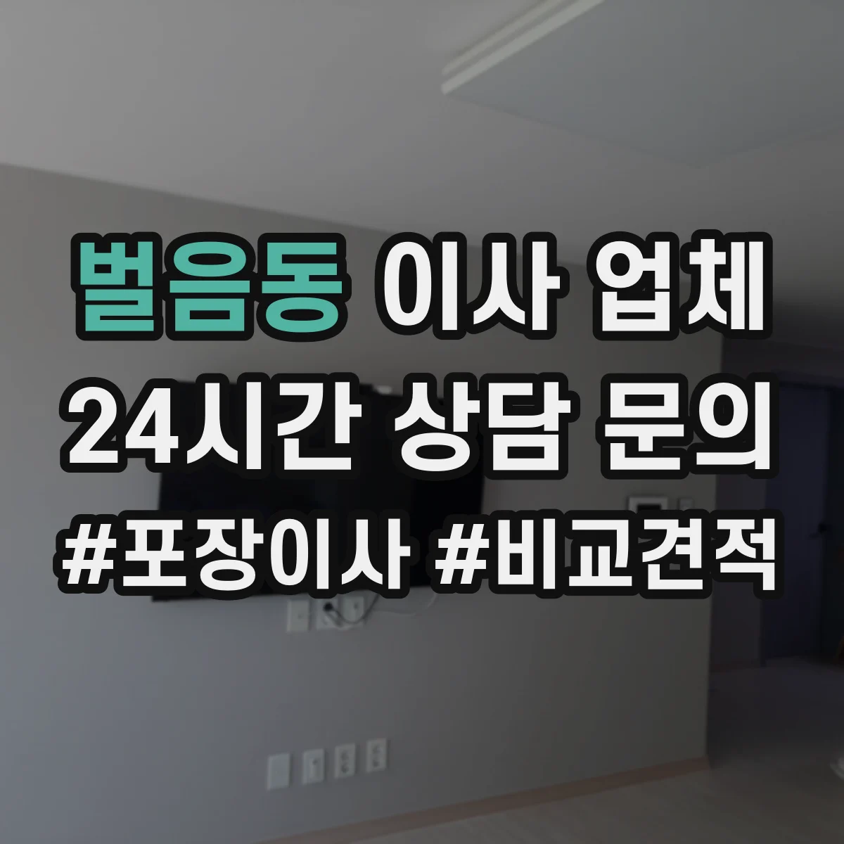 벌음동 이사 업체
