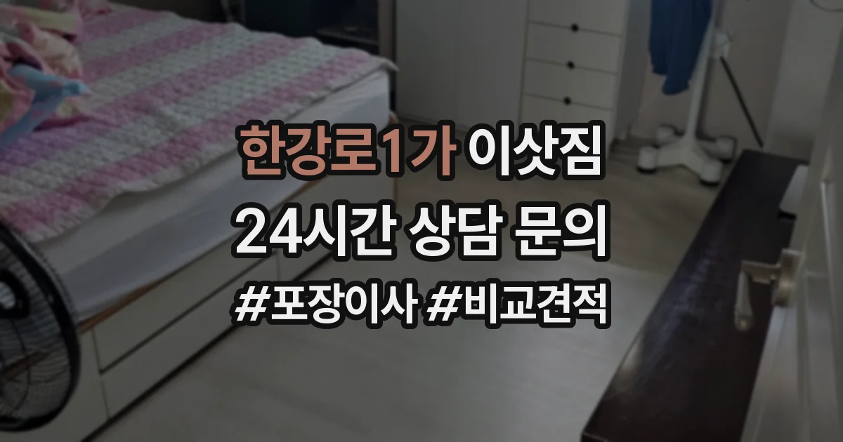 한강로1가 이삿짐