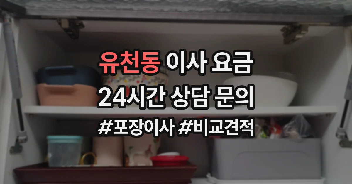 유천동 이사 요금