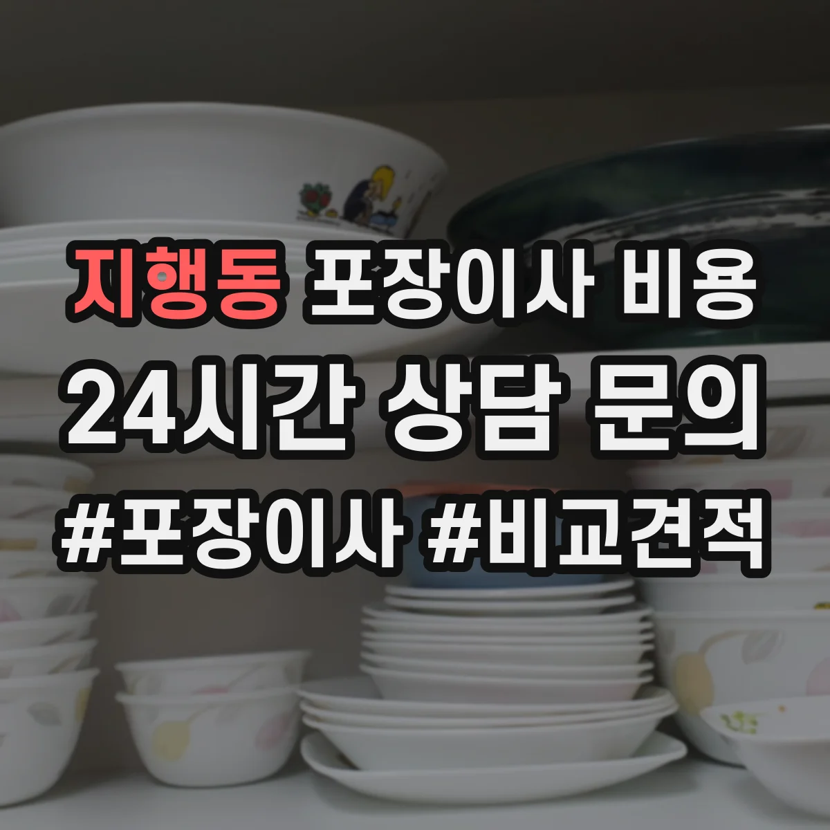 지행동 포장이사 비용