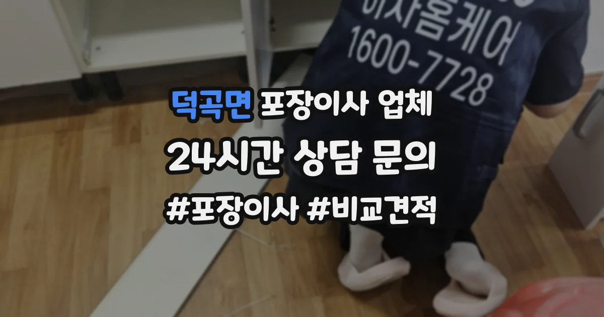 덕곡면 포장이사 업체