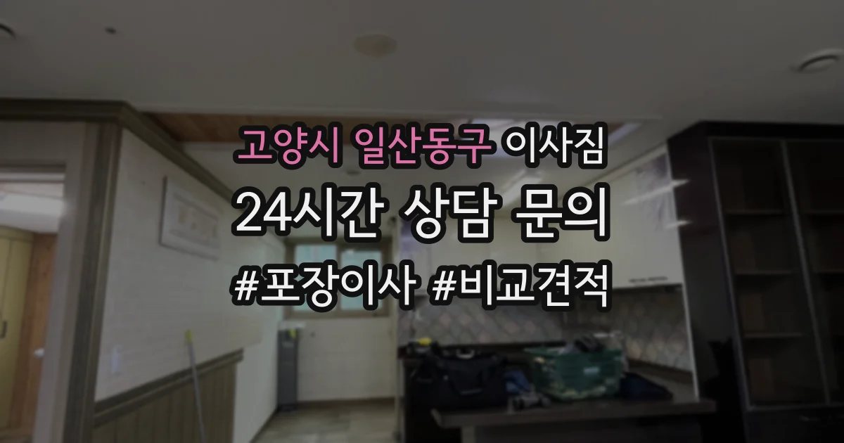 고양시 일산동구 이사짐
