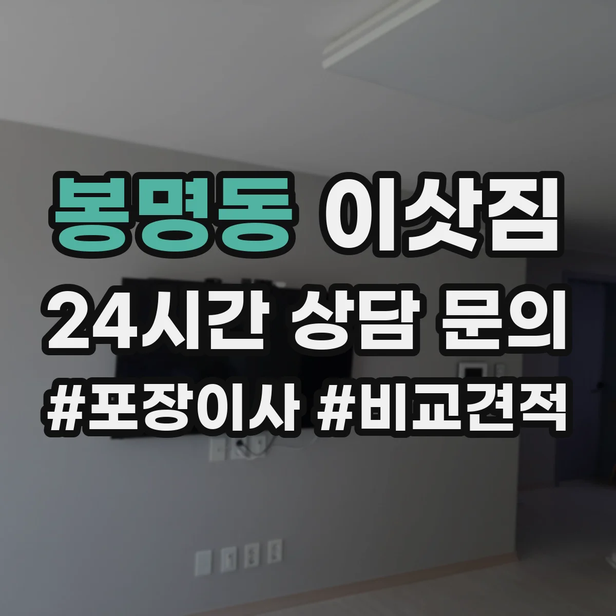 봉명동 이삿짐