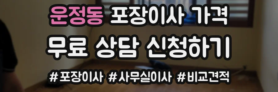 운정동 포장이사 가격
